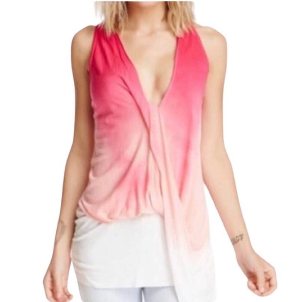 Young Fabulous & Broke tie dye Drape Tank in pink and orange